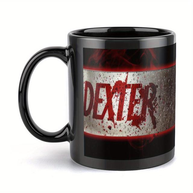 TEMU Single 11oz Ceramic Mug - A Double-sided Printed Cup Suitable For Coffee, Tea, Milk, And Water, Perfect For Decorative Use In Office And Home Settings