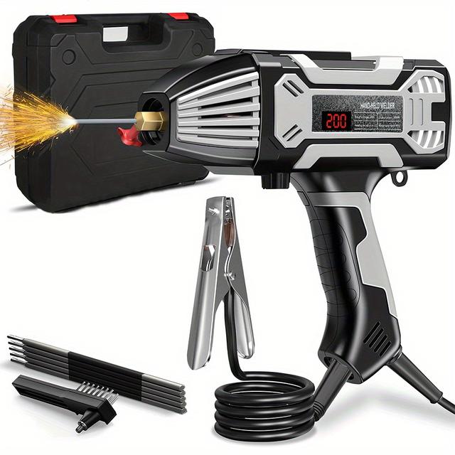 TEMU 110v/ 220v Welding Machine Handheld Kit With Digital Display Igbt Inverter For 1/ 25inch -1/ 8inch Welding Rods, Ideal Gift To Weldding Beginner And Experienced