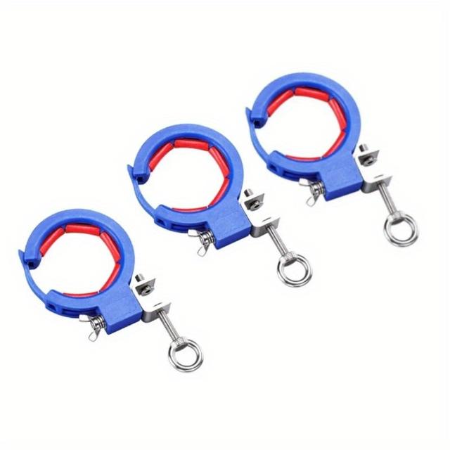 TEMU 3er-Set Verstellbare Kabeltrage Rollen mit Verschleißfestem, Hochharten, Langlebigem Klemmschloss - Robuste Metallkonstruktion, Rot & Design