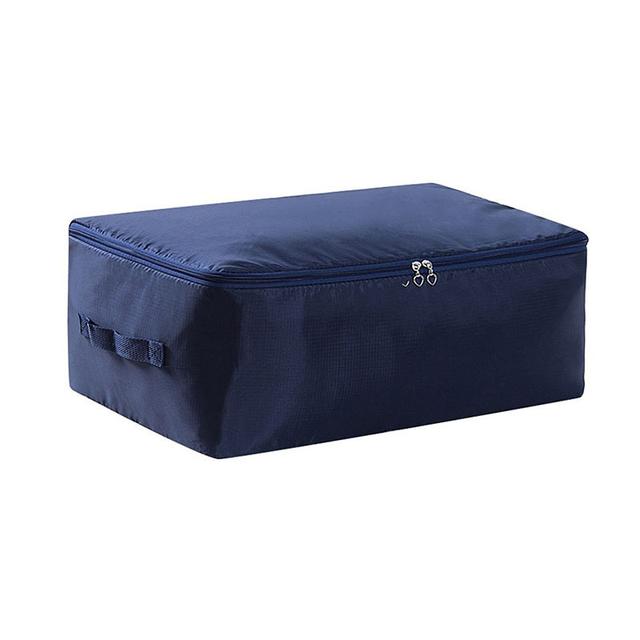 TEMU Einfarbige Aufbewahrungstasche mit Reißverschluss, vielseitiger Organizer, tragbarer Behälter für die Garderobe