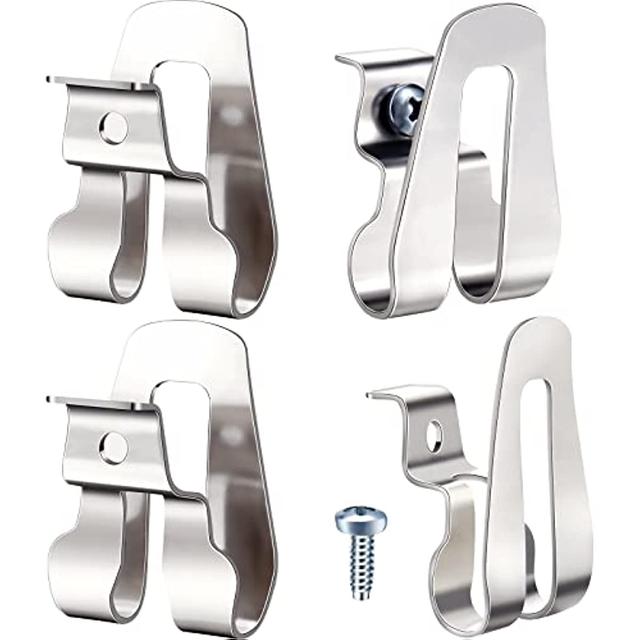 TEMU Replacement Belt Clip Hooks Stainless Steel Driver Belt Clip Drill Clip Hook Tool With Screws Power Tool