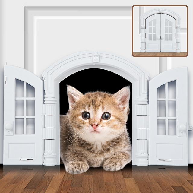 TEMU Porta para gatos , sem de porta, porta francesa para gatos, para gatos