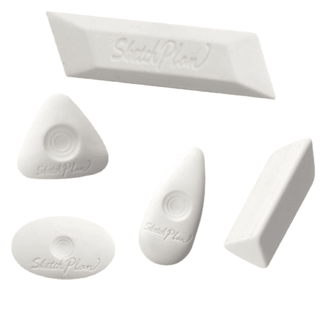 TEMU Sketch High Light Eraser Creative Painting Eraser Less Crumb Eraser Set Student Art Eraser Sassafras