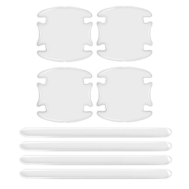 TEMU 4pcs/8pcs Car Door Handle Bowl Scratch Protective Stickers Universal Invisible Cars Sticker Car Handle Anti-collision Protection Strip