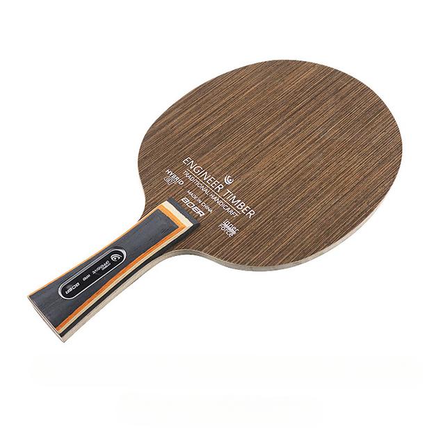 TEMU Tischtennis Schläger mit langem und kurzem Griff, hergestellt aus 5-lagigem Messingholz, geeignet für Ping Pong