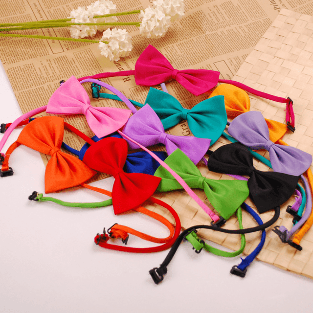 TEMU 50pcs Wholesale Pet Grooming Accessories - Mix Of Adjustable Bowties For Cats, Dogs, And Rabbits In Assorted Colors