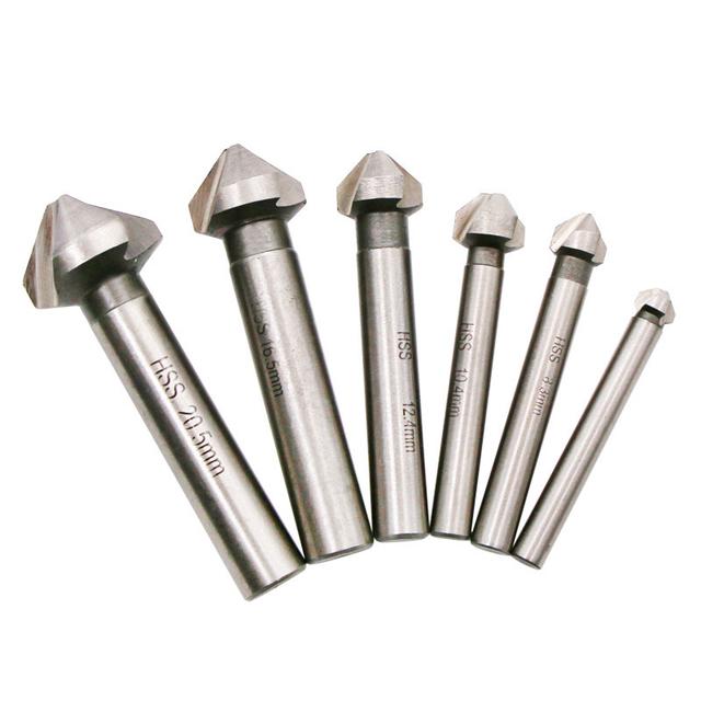 TEMU 3 Edge 90 Degree Full Grinding Steel Chamfer, Woodworking Milling Cutter Countersunk Drill Hole Cutter Set Other Milling Cutters