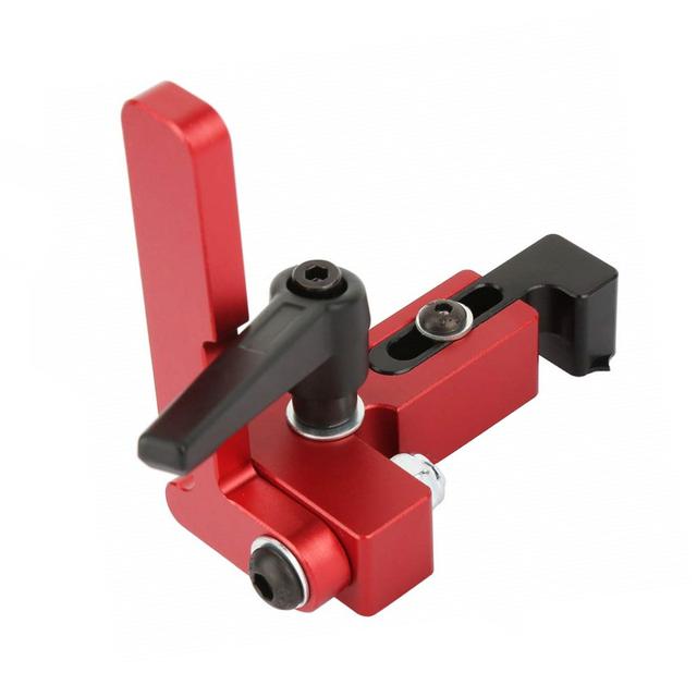 TEMU Adjustable Flip Stop For Woodworking Fences With Measurement Indicator - Miter Track Stopper - Sliding For Multi-track Fences - Precision Cutting Limit Block For Router And Table Saw Tool