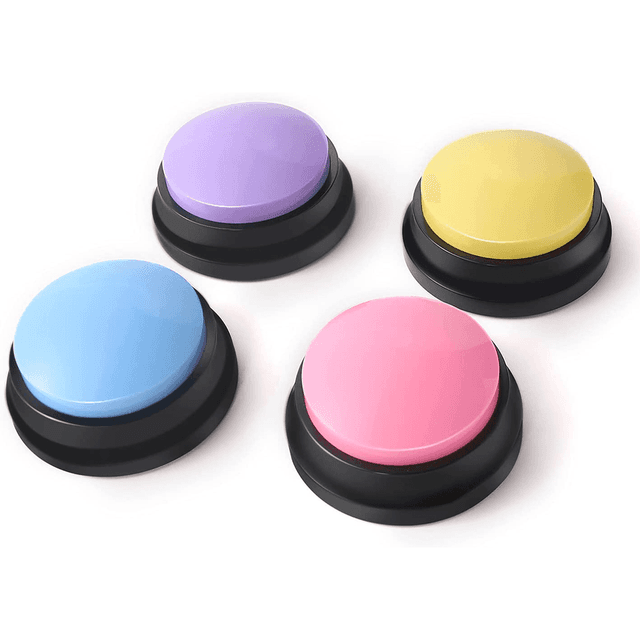 TEMU 4pcs Recording Button, Pet Communication Training Buzzer, Teach Dog To Talk, No Battery