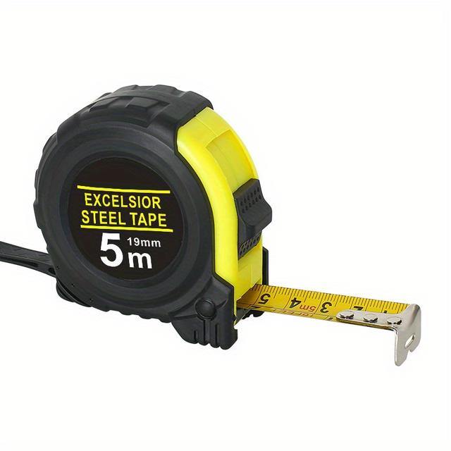 TEMU 5-meter Retractable Tape Measure With Inch And , 3-meter Thickened Box Ruler, Impact-resistant Metric Tape.