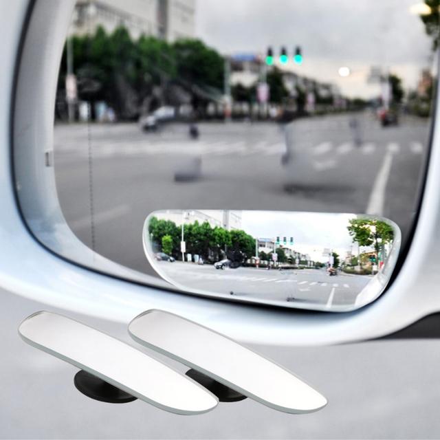 TEMU 2pcs Car Degree Wide Angle Convex Blind Spot Mirror Parking Auto Motorcycle Rear View Adjustable Mirror Accessories