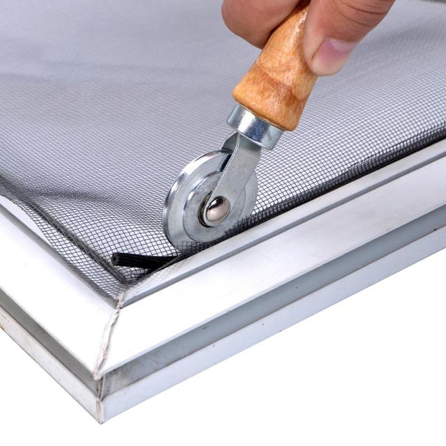 TEMU Durable Handheld Roller Tool With Wooden Handle And - Perfect For Double Window And Screen Door Installations, Application