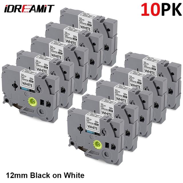 TEMU 10pcs 0.47" Laminated Tape, Compatible With Brother - Durable & Easy To Apply