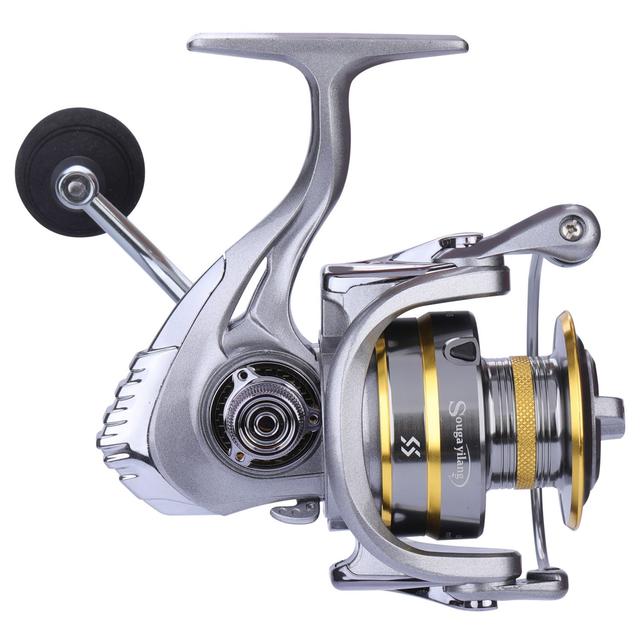 TEMU Sougayilang Bb Aluminum Alloy Spinning Reel, Fishing Reel With A Gear Ratio Of 5.1:1/5.5:1 Featuring A Metal Rocker Arm, Fishing Equipment