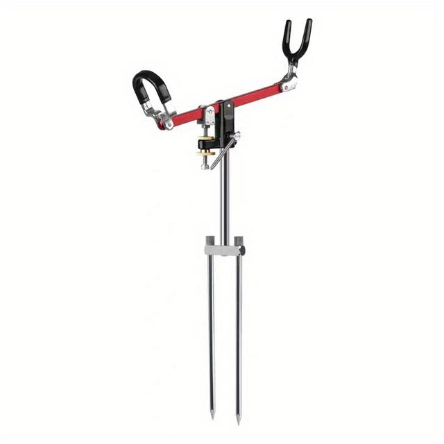 TEMU 1pc Fishing Rod Rack, Upgraded Rod Pole Holders For Bank Fishing, Fishing Rod Holder For Ground, 360-degree Adjustable, Folding Catfishing Equipment Fishing Rod Holder