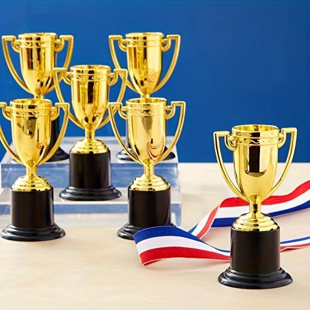 TEMU 20pcs Mini Plastic Trophies - Perfect For Party Favors, Props & Competition Prizes