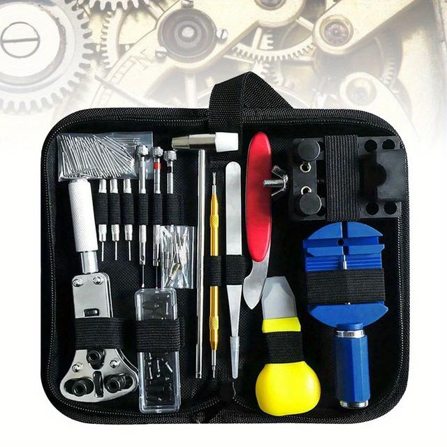TEMU 147pcs Watch Clock Link Pin Dissolve Opener Case Repair Tool Kit, Opener Link Spring Lever Remover