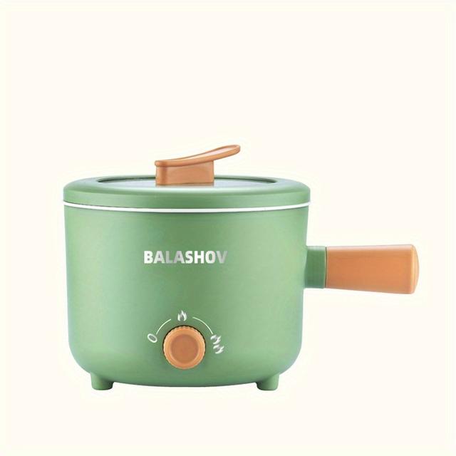 TEMU Eu Plug Electric Pot With Steamer Rack, 1.6l Pan, Portable Mini Cooker With Power Adjustment, Hot Pot Electric, Electric Pot For Cooking Pasta, Steak, Noodles, College Dorm Room Essential