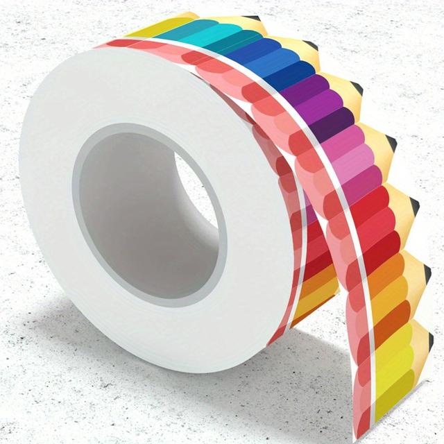 TEMU 20m/65.6ft Tafel Klassenzimmer Kreativer Pinnwand Bleistift-Randsticker Dekorativer Sticker