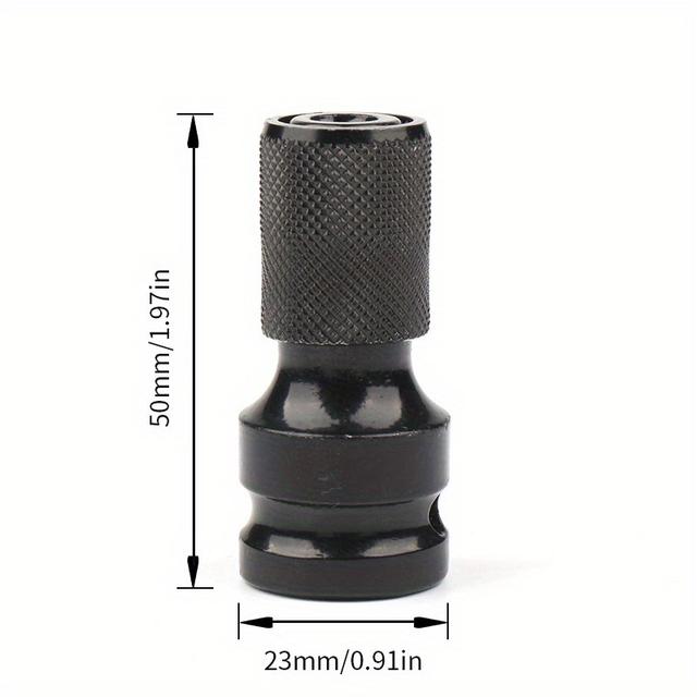 TEMU 1pc Electric Wrench Drill Chuck Electric Wrench Conversion Head Conversion Head Cover Hex Head 1/2 /4 Expansion Bit Conversion Head