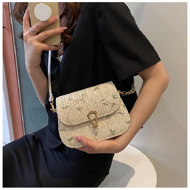 TEMU New Small Fresh Lace Flower Straw Bags For Women, Woven Bags, And Crossbody Bags