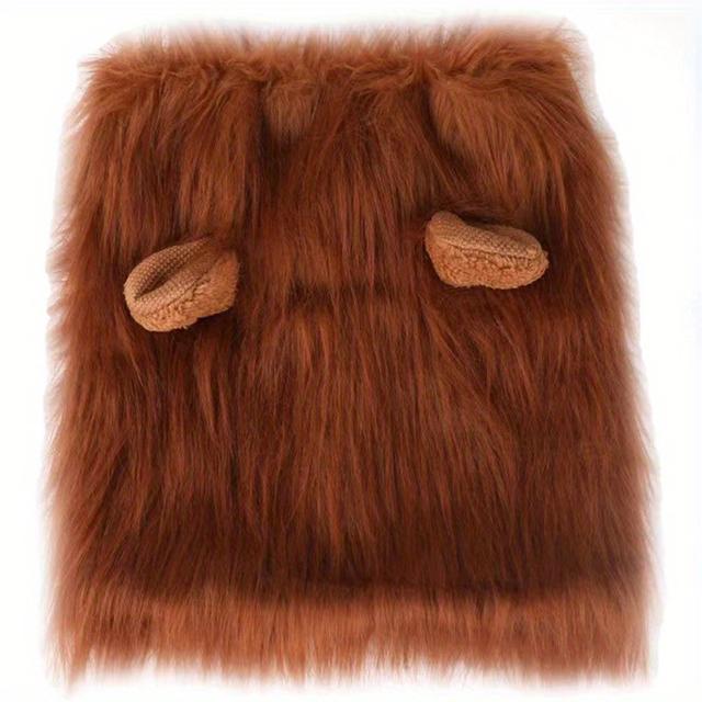 TEMU Lion Mane Dog Costume, Lion Mane Dog Head Cover, Simulation Lion Wig Suitable For Medium To Large Dogs, Halloween Costume For Large Dogs