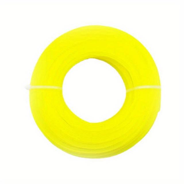 TEMU 1 Rolle Benzin-Bürstenschneider-Zubehör Quadratisches Schneidseil 2,7 Mm Trimmerlinie Für Bürstenschneiderkopf, Gelb