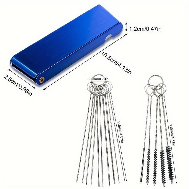 TEMU 3個セット、キャブレタークリーニングブラシ、ダクトクリーニングキット、チューブクリーニングブラシ、キャブレターカーボン汚れ除去クリーナー、高密度ナイロンクリーニングブラシ、クリーニングワイヤー、クリーニングニードル、クリーニング用品、クリーニングツール、バックトゥスクール用品