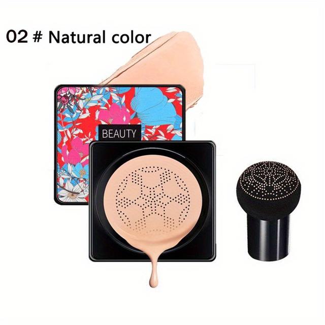 TEMU Air Cushion Cc Cream Mushroom , Superthinker Moisturizing Bb Cream Nude Makeup Long Lasting Matte Concealer Foundation Makeup