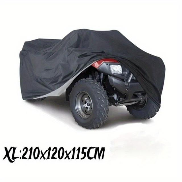 TEMU Outdoor Black Atv Cover, Bikes And Off-road Motorcycles Cover Atv Accessory, Includes Storage Bag, Fits Most Atvs, Scooters & Beach Vehicles