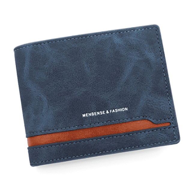 TEMU Modische Kunstleder-Geldbörse - Kompakt, Mehrkartenhalter mit Münzbörse & Kreditkartenfächern, Retro- in Schwarz