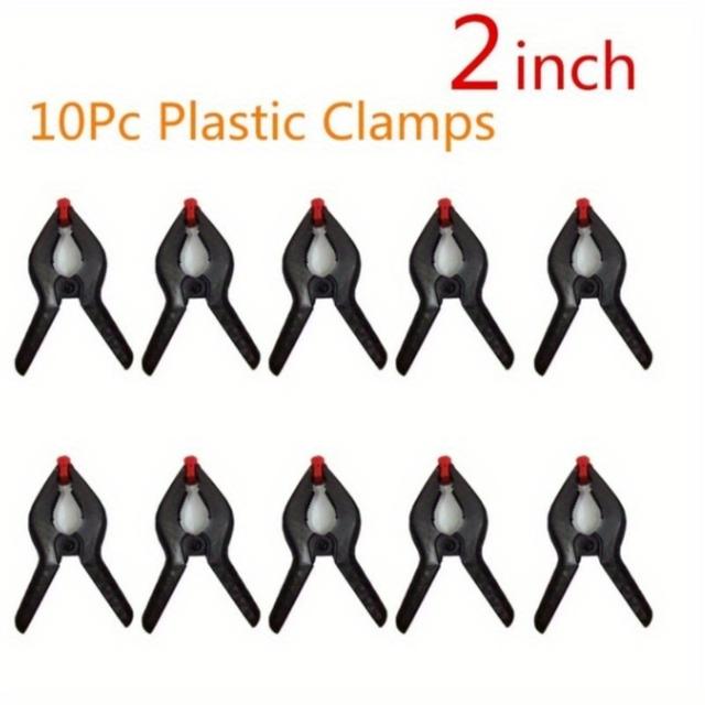 TEMU 10pcs Plastic Spring Clamps, Diy Clip For Woodworking, Workbench And Home Workshop