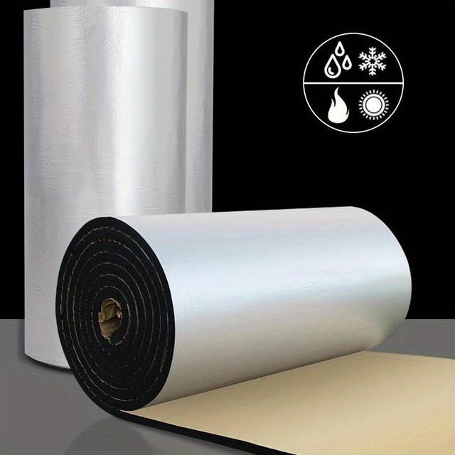 TEMU 20mm Thick Car Truck Firewall Heat Sound Deadener Insulation Mat Noise Reduction Thermal Insulation Pad 50*100cm, Without Battery