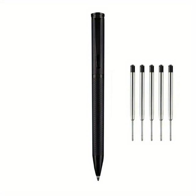 TEMU Ballpoint Pen 998 In Matte Black End, 1.0mm, Suitable For Students, Office Supplies, And Business Use, Featuring A Gel Ink Signature
