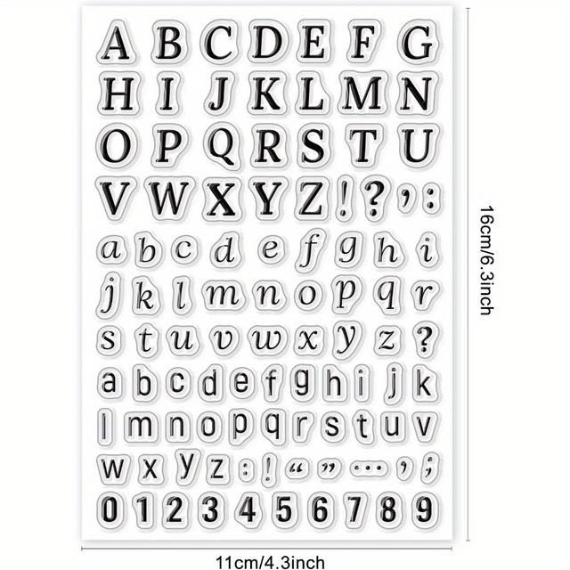 TEMU Alphabet & Number Clear Silicone Stamps Set - 3 For Diy Scrapbooking, Card Making & Crafts, Stamps For Card Making