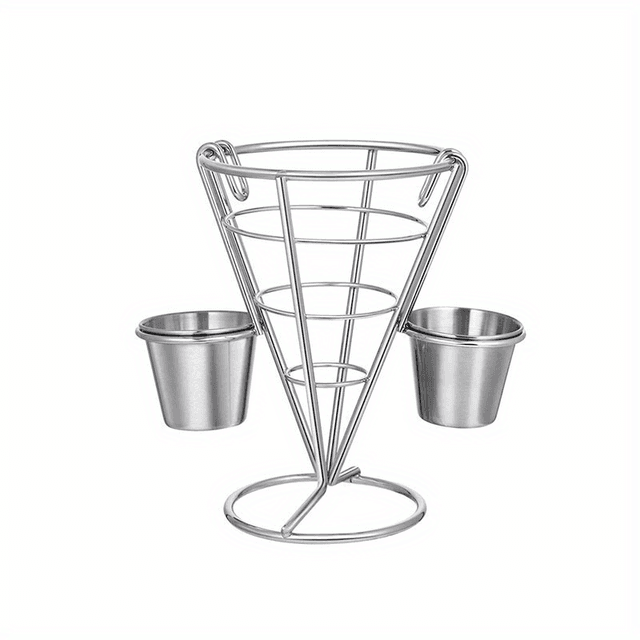 TEMU 3pcs American Creative Food Basket Restaurant Wrought Iron Fried Chicken Mini Snack Basket Western Restaurant Fried Basket