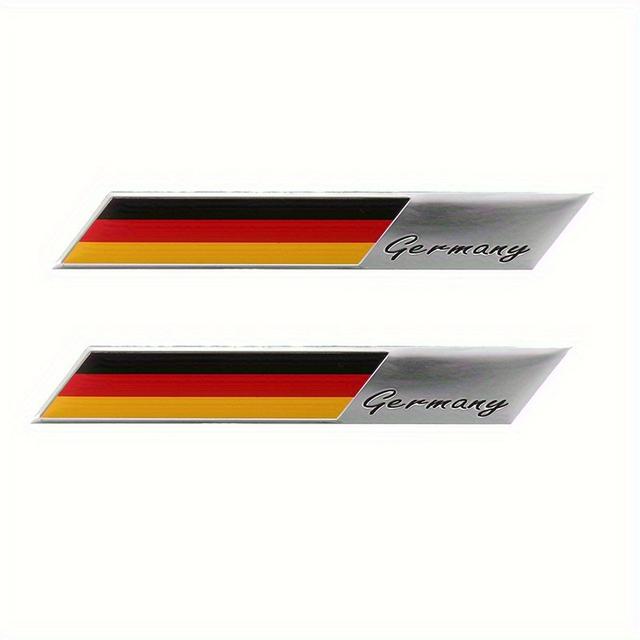 TEMU 2pcs 3d Germany Car Sticker Car Additions Self-adhesive Sticker For Car Bumper Window Body Decoration Universal