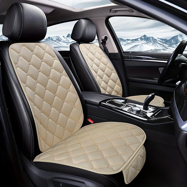 TEMU 1pc Of New Car For Winter, Warm Plush Front Cover With Backrest, No , Universal Car Interior Accessory.