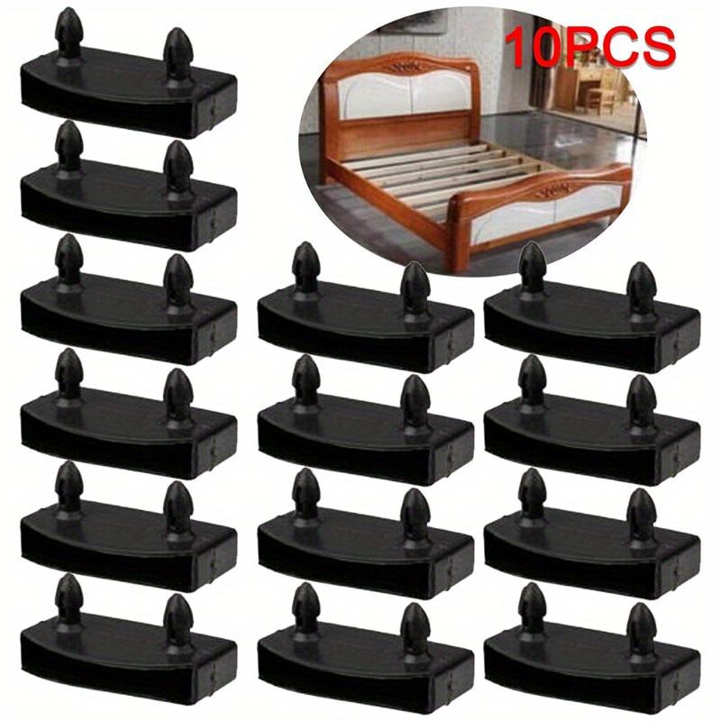 TEMU 10/30pcs Bed Slat Plastic Holders Caps, Fixings Centre Ends, Middle, 2 Pins, Sides Replacement, 55mm, Black
