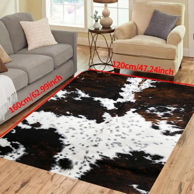 TEMU 1pc Retro Living Room Decorative Carpet Rug, 1.2cm Thick Sponge Carpet, Bay Window Coffee Table Carpet Home Soft Area Rug Bedroom Decorative Rug Decorative Carpet