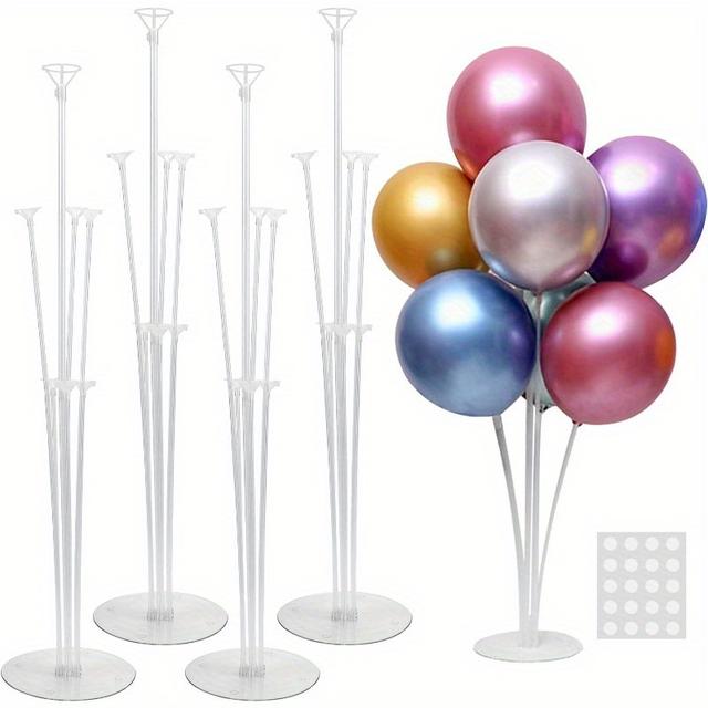 TEMU 4 Sets Pvc Balloon Stand Kit - Adjustable Centerpiece Poles For Weddings, Birthdays, Housewarming, Bachelor Parties - No Electricity Needed, Versatile Event Decor Supplies
