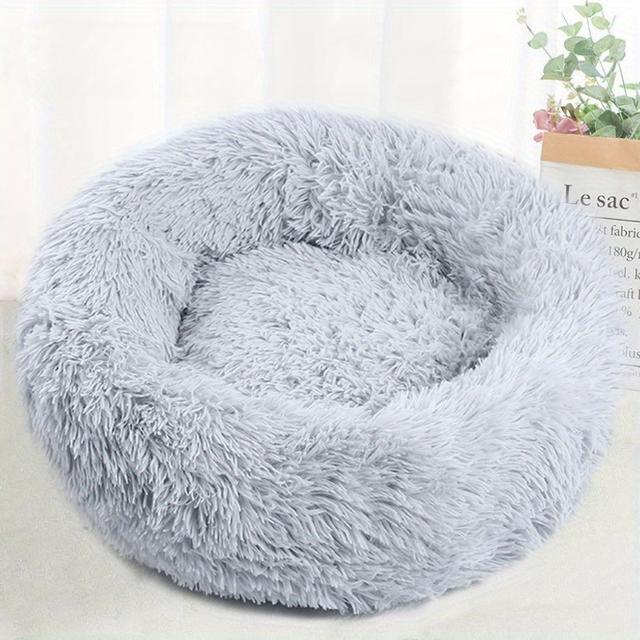 TEMU A Round Plush Pet Bed Suitable For Cats And Dogs, Designed For Warmth Throughout The Year (it's Recommended To Buy Larger!)