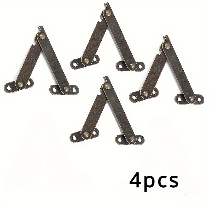 TEMU 4pcs Folding Lid Support Hinge, Bronze Lid Support Hinge, Lift Up Stay Hinge, Lid Stay Hinge, Display Bracket For Furniture Cabinet Wooden Boxes Jewelry Cases