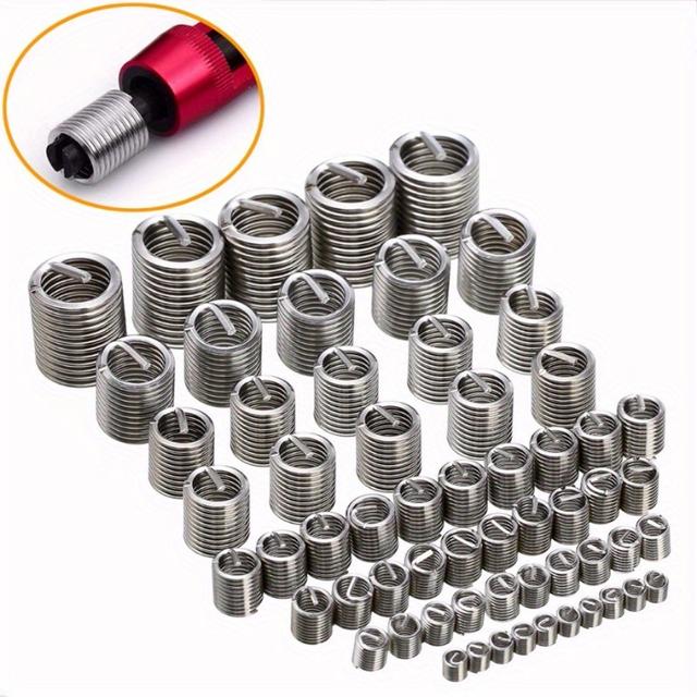 TEMU 150 Piezas Kit de Inserción para Reparación de Roscas de Acero Inoxidable M3 M4 M5 M6 M8 Kit de Tuercas Remachables