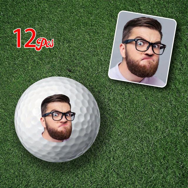 TEMU 3/6/12pcs Personalise Custom Golf Balls, Golf Gifts For Men, Personalized Photo Golf Balls, Customized Golf Balls With Photo, Gift For Husband, Groomsmen Gift