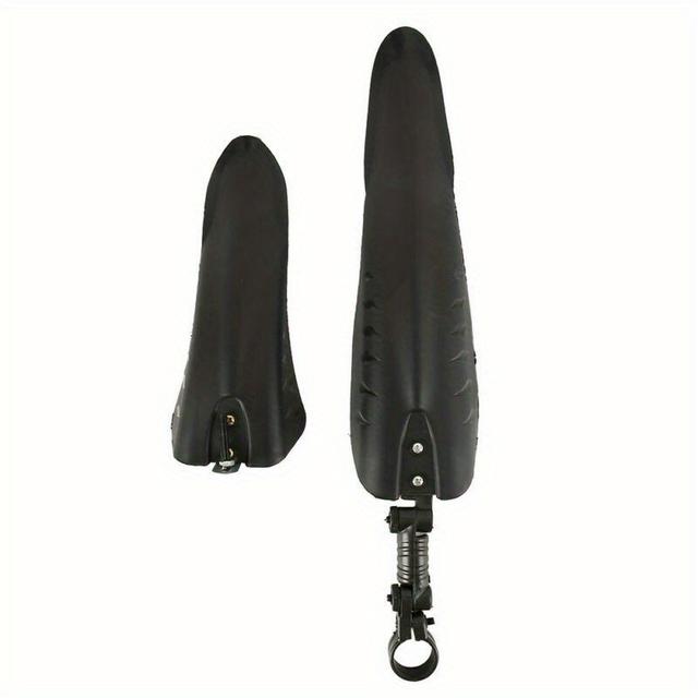 TEMU 2pcs Mountain Bike Mudguard Set - Pvc Front & Rear Fenders, Fit For 26" Wheels, Black