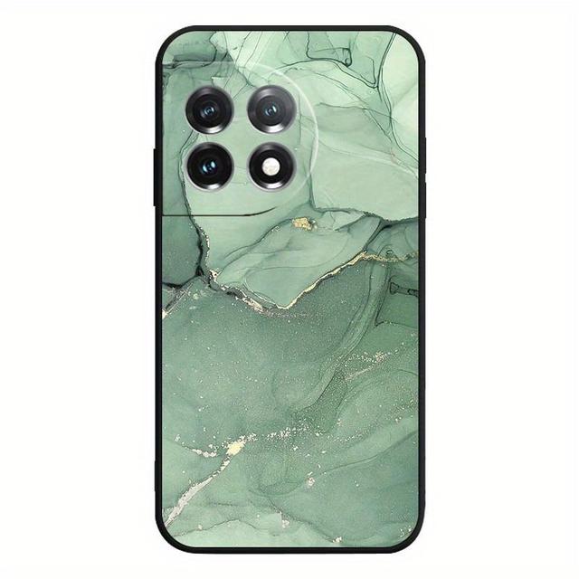 TEMU Oneplus Nord Series Green Glass Pattern Tpu Anti-fall Soft Phone Case - Durable Matte Finish Protection Cover