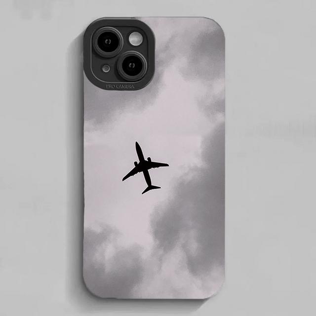 TEMU Phone Case: Angel Eyes Soft Phone Case With Aircraftpattern Uv Printing Matte Phone Cover 360 Degree Full Protection For Iphone 11 12 13 14 Pro Max 15 Xr X/xs 7 8 Plus Se For Smartphone