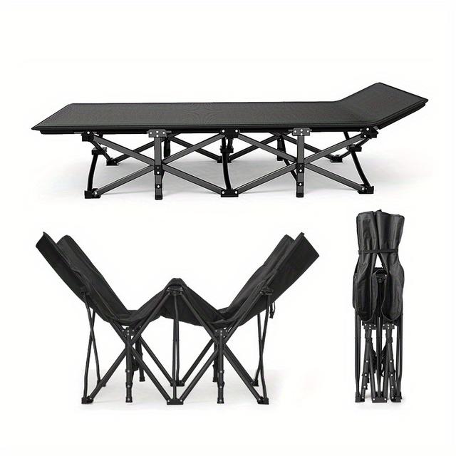 TEMU Outdoor-Campingbett Einfaches Klappbett, Integriertes Klappbett Geeignet für Outdoor-Camping, Strand, Wandern, Angeln Nur für den Außenbereich