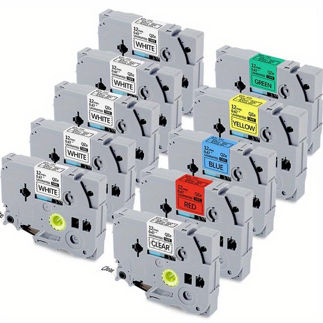 TEMU 10 Pack Idreamit Compatible Label Tape | Tze-131 231 531 631 731 With Pt-1000 Pt-1010 Pt-h101c Gl-h105 Pt-2030vp, 0.47'' 12mm X